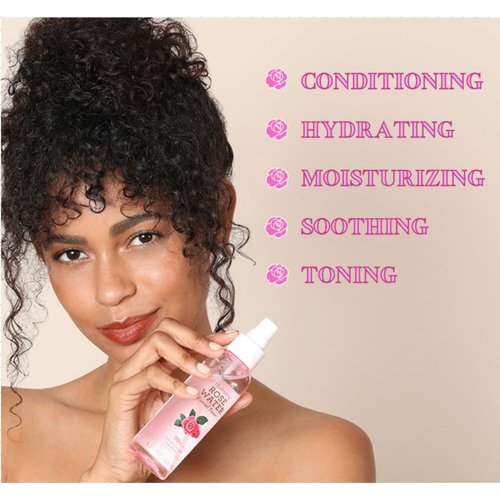 NATUREWELL Rose Water Hydrating Facial Toner Mist for Dewy & Radiant Skin, 100% Vegan, Refreshing, Conditioning, Soothing, Redness Reducing, Perfect for Travel, 4 Fl Oz