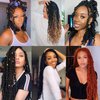 24 Inch Copper Red Passion Twist Hair 7 Packs Water Wave Crochet Hair For Butterfly Locs Goddess Locs Long Bohemian Curl Hair Synthetic Braiding Hair Extensions (24 Inch,350#)