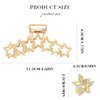 Fashey Hair Claw Clips Star Hair Claws Mini Crystal Hair Clip Strong Hold Hair Jaw Clips Hair Accessories for Women and Girls(Pack of 3)