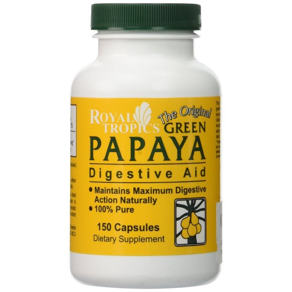 Royal Tropics Green Papaya Digestive Enzymes 150 CAPS
