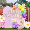 JeVenis Nine is A Vibe Party Decoration Groovy 9th Birthday Decorations Hippie Banner Boho Decor Retro Flower Daisy 60's 70's Theme Party Supplies
