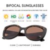 VITENZI Bifocal Sunglasses with Readers for Women, Oversized Butterfly Cat Eye Reader, Barletta in Tortoise 2.00