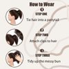 ELIO Messy Bun Hair Piece Claw Clip Hair Bun Wavy Curly Chignon Hair Bun for Women Extensions Tousled Updo Hair Buns Claw Clip Ponytail Hairpieces Hair Scrunchie with Clip for Daily Use (4#)