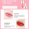 Plumping Lip Oil, Hydrating Lip Gloss Tinted Lip Balm Lip Care Transparent Toot Lip Oil, Long Lasting Nourishing Lip Glow Oil Non-sticky Big Brush Glitter Shine Primer Lip Tint (ROSEWOOD)
