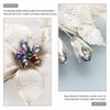 Kesvb Flower Bride Hair Clip Sliver Crystal Hair Barrettes Leaf Hairpins Wedding Hair Accessories for Women and Girls