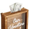 Juvale Our Adventure Fund, Vacation Shadow Box for Weddings, Honeymoon Savings Piggy Bank for Adults (7 x 7 Inches)