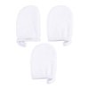 Lurrose 3Pcs Microfiber Face Cleansing Gloves Makeup Remover Face Cleansing Towel Cloth Spa Mitts Soft Washing Tool for Women Ladies Students White