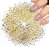 30 Sheets Gold Nail Art Stickers 3D Self-Adhesive Gold Star Nail Decals Gold Heart Nail Stickers Aurora Line Moon Nail Art Stickers for Nail Design Decoration Accessories for Women and Girls