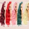 Colorful Queen 613 Blonde Wig 26 Inch Long Wavy Blonde Wigs for Women Curly Wavy Wig Middle Part Synthetic Lace Wigs for Daily Party Use Cosplay Wigs