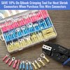 500 PCS Heat Shrink Wire Connectors Qibaok Insulated Electrical Terminals Kit Waterproof Marine Crimp Connector Assortment Ring Fork Spade Butt Splices