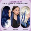 RUNATURE U Tip Hair Extensions Human Hair Blue Utips Straight Hair Extensions Hot Fusion Nail Tip Hair Extensions Remy U Tips Extensions Real Hair 25g 25 Strands 18 Inch
