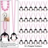KeeStar 24 Pack Penguin Necklace Party Favors for Skating Themed Baby Shower, Birthday Party Goodie Bag Fillers, School Carnival Rewards, Photography Props, Home Decorations, Classroom Prize