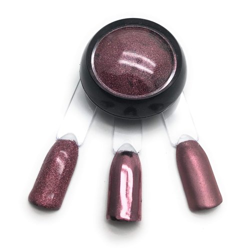 NOCTÍS Rose chrome pink, red metallic pigment powder for manicures and pedicures, nail art powders, easy to use
