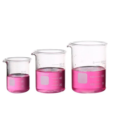 Glass Measuring Low Form Beaker Set 50ml 100ml 250ml Glass Graduated Beaker Set …