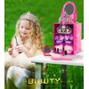 Kids Makeup Kit for Girls Princess Dress Up Shoes, BIBUTY Pretend Play Fake Makeup Set Toy for Girls with Princess Shoes Crowns Handbag for Little Girls, Princess Toy Gift for 3-6 Toddler Little Girls