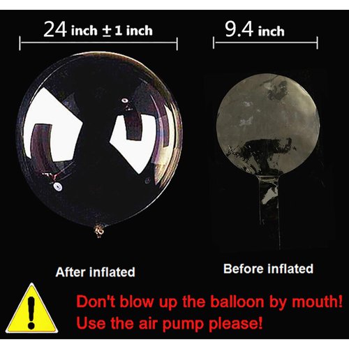 UZER Bobo Balloons,Helium Style Transparent Bubble Clear Balloons for LED Light Up Balloons, Gifts for Christmas,Wedding,Birthday Party Decorations…