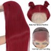 Amadaier Red Lace Front Wigs Human Hair 13x4 Straight Red Wig Human Hair 180% Density Red Frontal Wigs Human Hair Hd Lace With Baby Hair Virgin Human Hair Wig Pre Plucked (26Inch, 13x4 red wig)