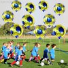 KatchOn, Yellow and Blue Soccer Balloons - 18 Inch, Packof 10 | Soccer Ball Balloons, America Soccer Team Party Decorations | Yellow and Blue Soccer Party Decorations | Soccer Birthday Decorations