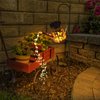 Anordsem Solar Garden Light for Outdoor Decor, Watering Can Butterfly Lantern with 6 LED String Cascading Lights, Backyard Yard Fence Lawn Decorations, Auto ON/Off & Waterproof