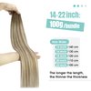 YoungSee Weft Hair Extensions Brown Balayage Sew in Extensions Medium Brown Fading to Brown Mix Platinum Sew in Weft Hair Extensions Human Hair Balayage Human Hair Weft Extensions 22Inch 100G