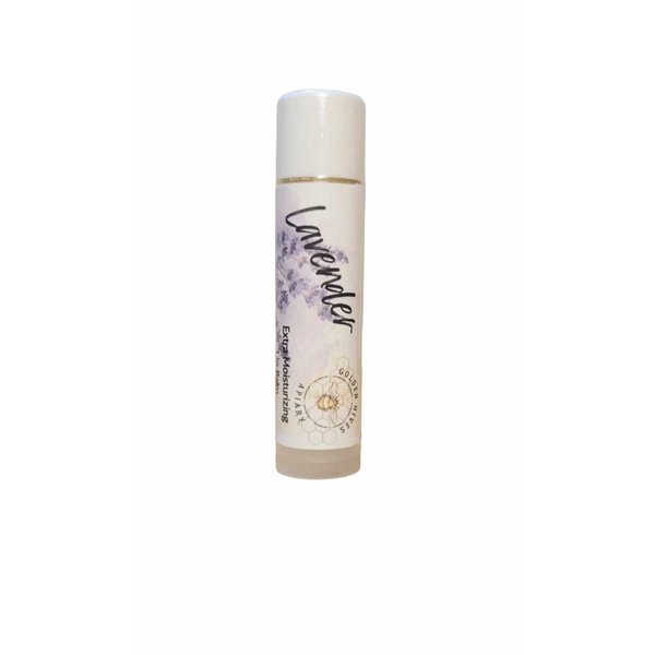 Golden Hives Apiary Moisturizing Lip Balm With Raw Beeswax & Organic Cocoa Butter - Lavender (Pack of One)