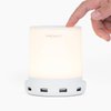 Macally Small Touch Lamps for Nightstand - Bedside Lamp with USB Port - 3 Way Dimmable Short Table Lamp for Small Spaces - Use as Night Light and Charger in Bedroom