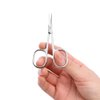 JARVISTAR Extra Fine Small Nail Scissors, Multipurpose Stainless Steel Cuticle Manicure Beauty Pedicure Grooming for Women, Fingernail, Toenail, Eyelash, Eyebrow, Dry Skin, Curved Blade 3.66 Inch