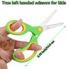 Left Handed Scissors Kids, Lefty Soft Touch Pointed School Student Scissors, 5.75", Blunt, 2 Pack( Blue )