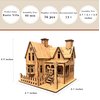 MPIUET 3D Wooden Puzzles for Adults Wooden House Rustic Villa Model Kits for Adults, 3D Jiasaw Puzzles, 6.7" × 6.1" × 6.9", 3D Brain Teaser Puzzles, Log Cabin DIY