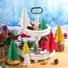 Weekgrat 8 Pcs Christmas Trees Table Decoration 3D Glitter Cardboard Christmas Tree Table Centerpieces for Home Indoor Xmas Winter Holiday Party Supplies Tiered Tray Decor