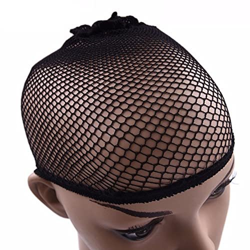 Generic Pure Shea Concepts, Black Mesh Wig Cap, Hair Weaving Cap, Adjustable for Short and Long Hair, 3 Pack