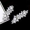 WHAVEL 2PCS Pearl Hair Barrettes for Women, Pearl Hair Clips Rhinestone French Barrette Hair Clips Bridal Hair Pins Decorative Hair Accessories for Women Bride (Silver)