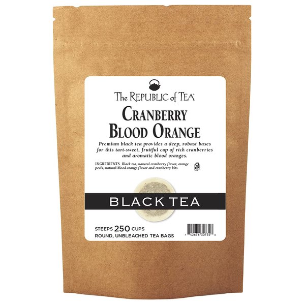 The Republic of Tea Cranberry Blood Orange Black Tea, Refill Pack of 250 Tea Bags