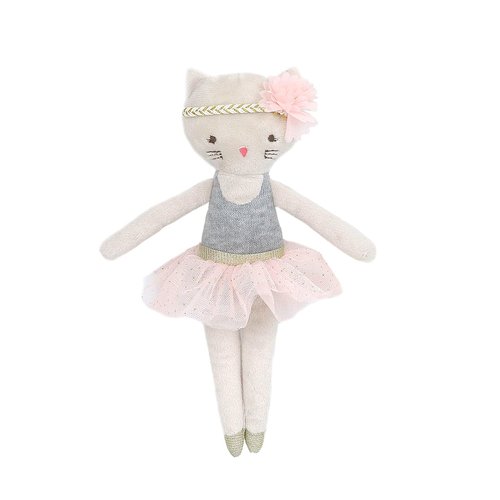 MON AMI Kacie The Kitty Ballerina Stuffed Doll – 9”, Soft Plush Animal Doll, Use as Toy or Room Decor, Great Gift for Kids of All Ages