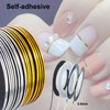 20 Pcs Nail Art Striping Tape Line Glitter Gold Silver Black White Nail Art Decoration Sticker Strips Nail Striping Tape Line for Nails Decorations DIY Nail Tips
