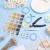 Acejoz 2160 Pieces Crimp Beads Kit for Jewelry Making, Knot Covers, Crimp Bead Covers, Crimp Tubes, Jump Rings and Wire Guardians with Crimping Pliers, Elastic String for Bracelets Necklaces Making
