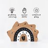 Wee Gallery Bamboo Nesting Hedgehog, Building and Stacking Blocks, Arc Stacker and Balance Toy for Child Motor Skills, Problem Solving, Play, and Nursery Decor (for Kids Age 18 Months and up)