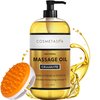 Cellulite Massage Oil with Massager Mitt - 100% Natural Cellulite Oil, Highly Absorbable and Deeply Penetrates Skin- Firms, Tones, Tightens & Moisturizes Skin by Cosmetasa (8.8 oz)