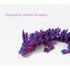 3D Printed Dragon,Chinese Dragon,Dragon Statue 12 in Fidget Toys for Autism/ADHD,3D Printed Gift Toy, Executive Desk Toys,Home Office Decor (Red and Black)