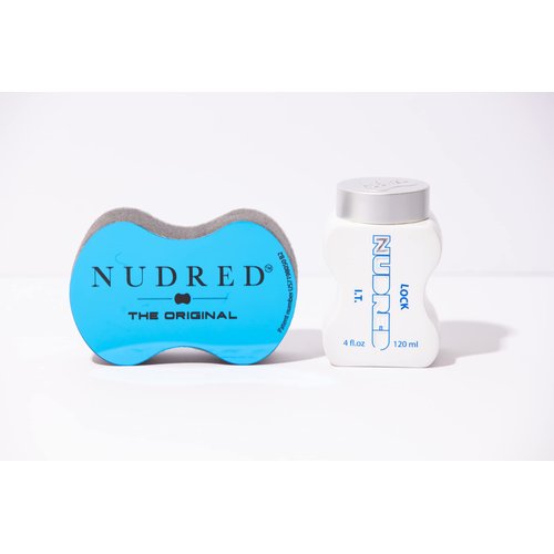NuDred Lock I.T. Formula + Blue Mini Hair Sponge, Hair Moisturizer for Black Men & Women, Twist and Curl Sponge Brush With Small Holes, Curl Defining Cream for Curls, Coils & Twists, 4 Oz Bottle