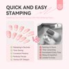 Saviland Nail Art Stamper Plates: 4PCS French Nail Stamping Plates French Line Nail Stamp Templates Plaid Wave Stripes Patterns Nail Stencils Plate Reusable Stainless Steel Nail Tools