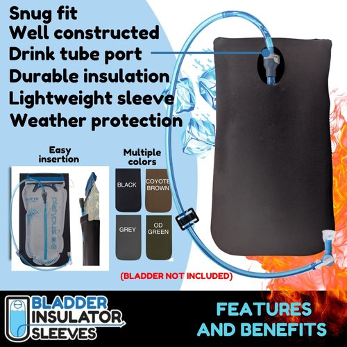 Gearhandle Bladder Insulators are Compatible with Platypus Big Zip EVO Hydration Pack Reservoirs