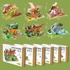 Wooden 3D Dinosaur Puzzles Set for Kids Age 8-10-12-14, DIY Wooden Art and Crafts Assemble 3D Dinosaur Model Puzzle, Home Decor and Office Art Creative Gifts for Adults (Triceratops)