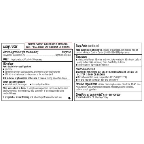 Cos7 Kirkland Signature Doxylamine Succinate Tablets ,25mg Nighttime Sleep AID - 2 X 96 Tablets (192 Tablets Total)