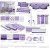 Bacati - Mix N Match Zigzag/dots 3 Pc Girls Toddler Bed Sheet Set Including Fitted Sheet, Flat Sheet and Pillow Case for US Standard Crib/Toddler Bed(Purple)
