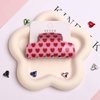 Valentine's Day Red Heart Hair Claw Clip for Women Girls,Acrylic Hair Clips for Women Thick Hair & Thin Hair,Big Hair Clips,Nonslip Claw Clips for Women, Valentine's Day Hair Clips for Women