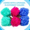 IMPRESA 6-Pack Eco-Friendly Loofah/Loofa/Mesh Bath and Shower Sponge - Loufa/Luffa/Lufa/Poof/Pouf - Loofahs/Loofas for Men and Women - Bulk Body Puffs