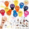 36PCS Horse Party Favors 24 Tattoos Sticker 12 Stamp Set - Ideal Horse Racing Painting Themed Birthday Decor Supplies Goodie Bag, Classroom Gifts, Cute Rewards for Girls, Baby Shower Prizes