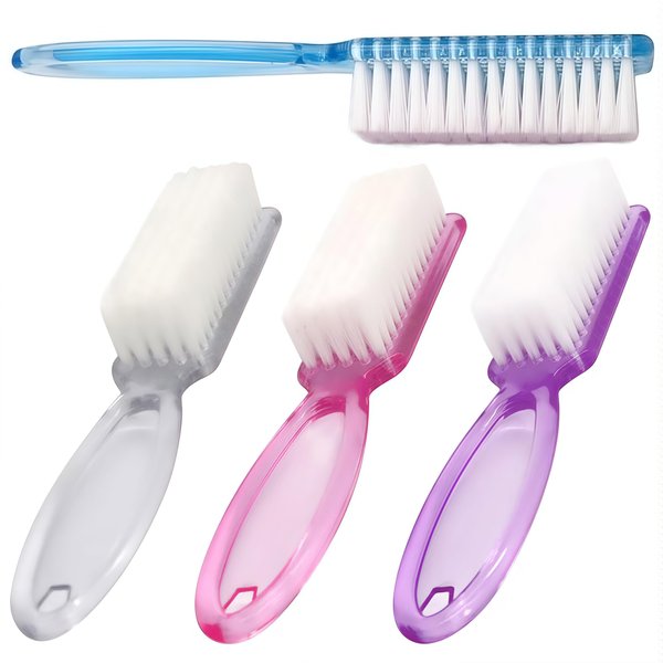 Handle Grip Nail Brush Fingernail Brush for Cleaning Nail Scrub Brush Toes and Nails Scrubber for Women Men Kids,4 Pack