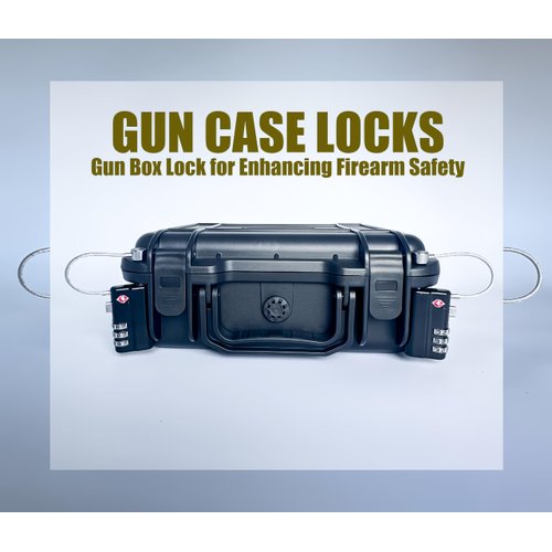 YOMOADD Professional TSA-Approved Gun Case Lock with Durable and Cut-Resistant Alloy Steel Shank — Secure Firearm Travel Case Lock for Gun Cases and Pistol Cases (1 Pack)